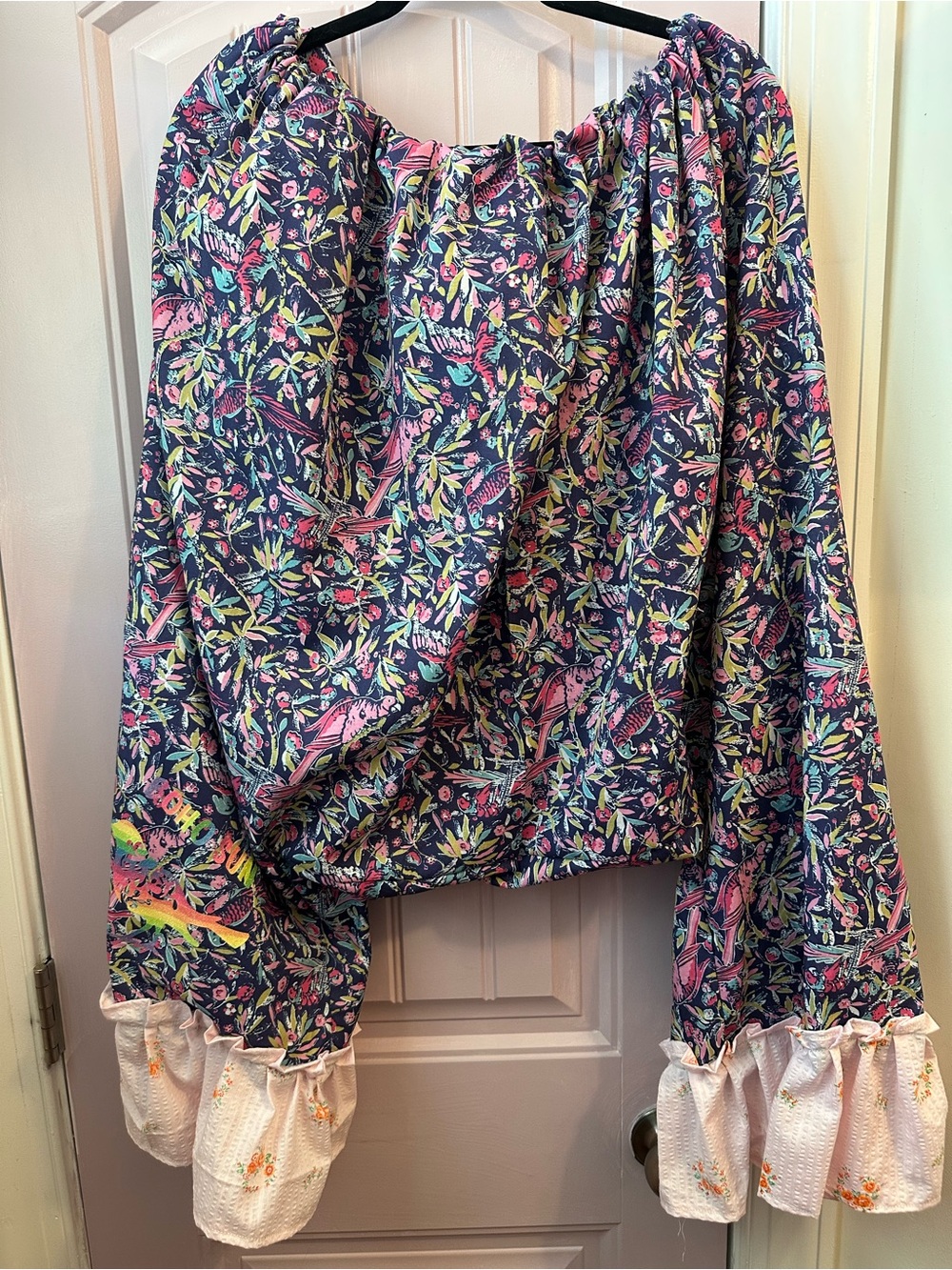 Floral Harem Pants - Pink & Purple Accents - Picture 3 of 3